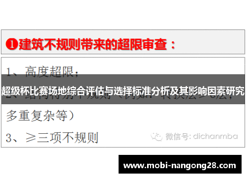 超级杯比赛场地综合评估与选择标准分析及其影响因素研究