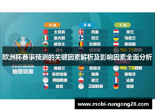 欧洲杯赛事预测的关键因素解析及影响因素全面分析